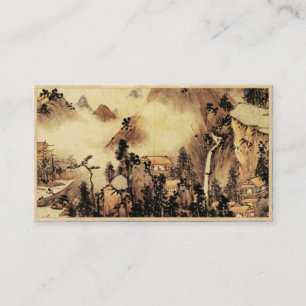 Tarjeta De Visita Paisaje del paisaje de la pintura de Sumi-e del
