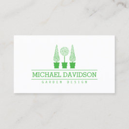 Tarjeta De Visita Paisaje en el Trio de Topiary Gardener Verde brill