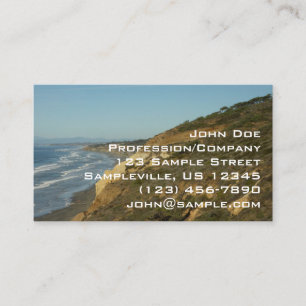 Tarjeta De Visita Paisaje escénico de viaje de la costa de Californi