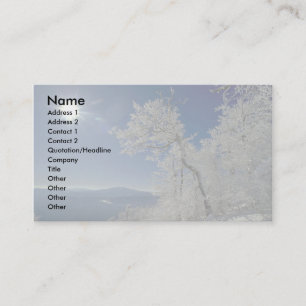 Tarjeta De Visita Paisaje invernal, Nueva Inglaterra