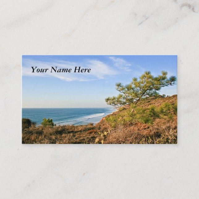 Tarjeta De Visita Paisaje marino de California (Anverso)
