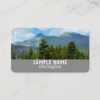 Tarjeta De Visita paisaje montañoso arte natural personalizado