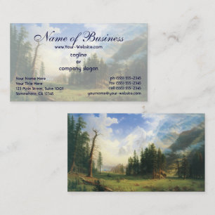 Tarjeta De Visita Paisaje montañoso, Bierstadt, Escuela del río Huds