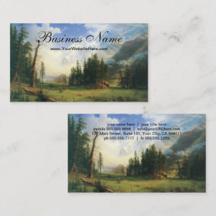 Tarjeta De Visita Paisaje montañoso, Bierstadt, Escuela del río Huds