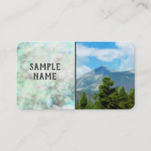 Tarjeta De Visita paisaje montañoso personalizado de arte natural de