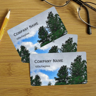 Tarjeta De Visita paisaje natural de pinos al aire libre