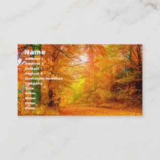 Tarjeta De Visita Paisaje natural del otoño de Vermont