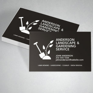 Tarjeta De Visita Paisaje profesional moderno y cuidado del césped