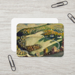 Tarjeta De Visita Paisaje rural por Grant Wood