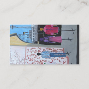 Tarjeta De Visita Paisaje urbano de moda