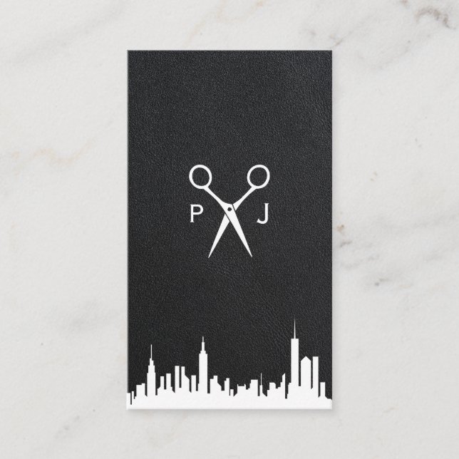 Tarjeta De Visita Paisaje urbano | Hairstylista | Barber (Anverso)