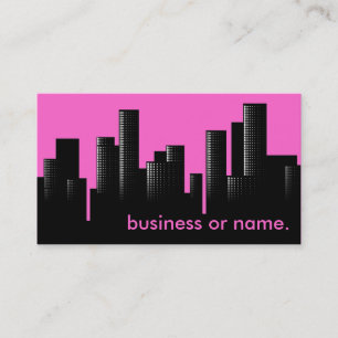 Tarjeta De Visita paisaje urbano rosa