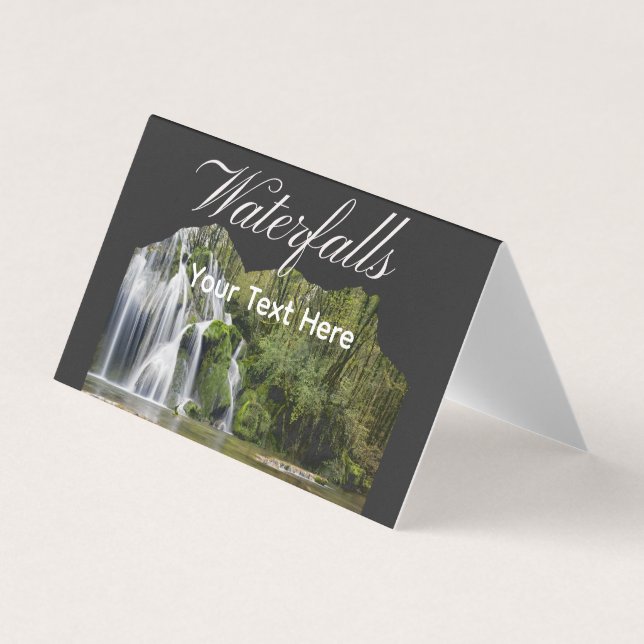 Tarjeta De Visita Paisaje Vintage  Cataratas (Anverso)