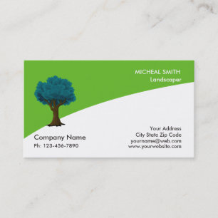 Tarjeta De Visita Paisaje y cuidado del jardín arbolado