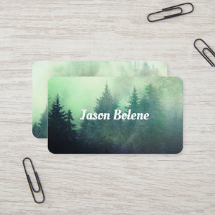 Tarjeta De Visita paisajes fotográficos de pinos de montaña