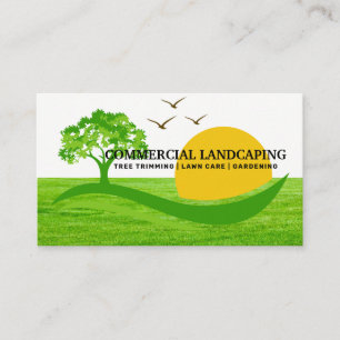 Tarjeta De Visita Paisajismo Comercial   Cortar Césped