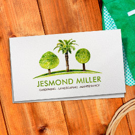 Tarjeta De Visita Paisajismo Servicios de jardinería Arte acuarela
