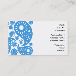 Tarjeta De Visita Paisley azul