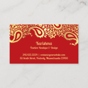 Tarjeta de visita Paisley Elegant