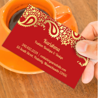 Tarjeta de visita Paisley Elegant