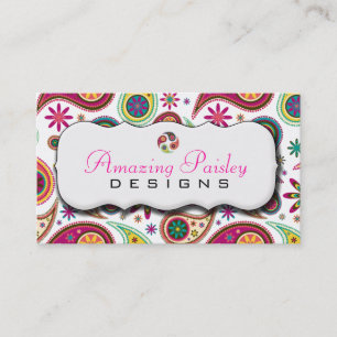 Tarjeta De Visita Paisley que sorprende