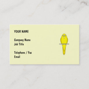 Tarjeta De Visita Pájaro amarillo. Canario