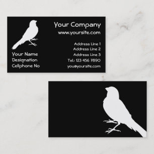 Tarjeta De Visita Pájaro Canario de pie