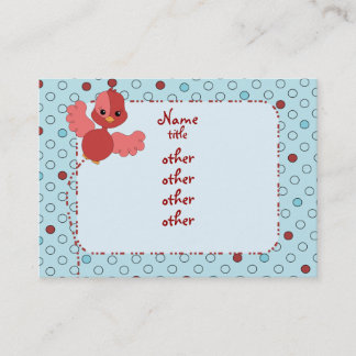 Tarjeta De Visita Pájaro de flutter rojo