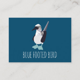 Tarjeta De Visita Pájaro de patas azules Ave marina Ave