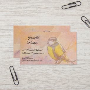Tarjeta De Visita Pájaro de vuelo de la acuarela