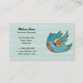 Tarjeta De Visita Pájaro feliz lindo