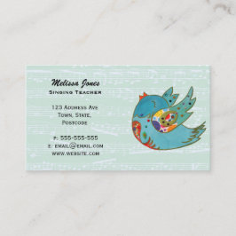 Tarjeta De Visita Pájaro feliz lindo