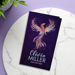 Tarjeta De Visita Pájaro Phoenix de Colorful Rising