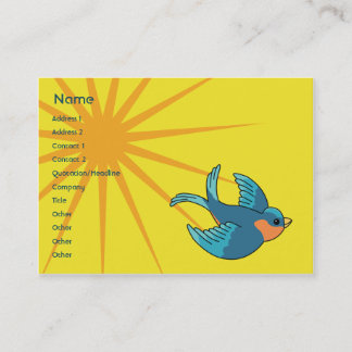 Tarjeta De Visita Pájaro - rechoncho