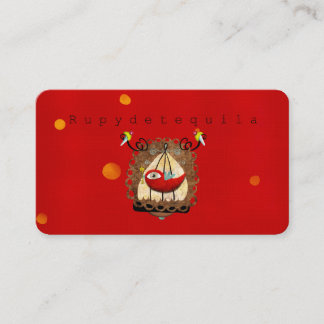 Tarjeta De Visita Pájaro rojo en una jaula