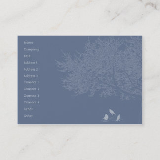 Tarjeta De Visita Pájaros azules - rechonchos