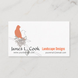 Tarjeta De Visita Pájaros de la jerarquización que ajardinan al