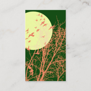 Tarjeta De Visita pájaros de silucida