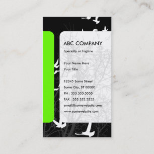 Tarjeta De Visita pájaros de silucida