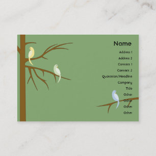 Tarjeta De Visita Pájaros en un árbol - rechoncho