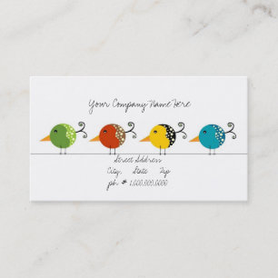 Tarjeta De Visita Pájaros que lo mantienen simple