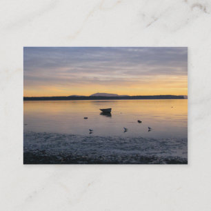 Tarjeta De Visita Pájaros y barco de mar