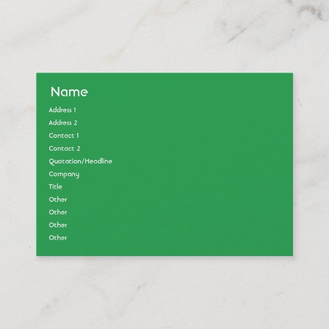 Tarjeta De Visita Pakistán - Chubby (Anverso)