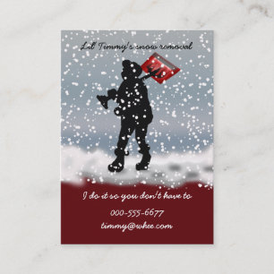 Tarjeta De Visita pala de la nieve