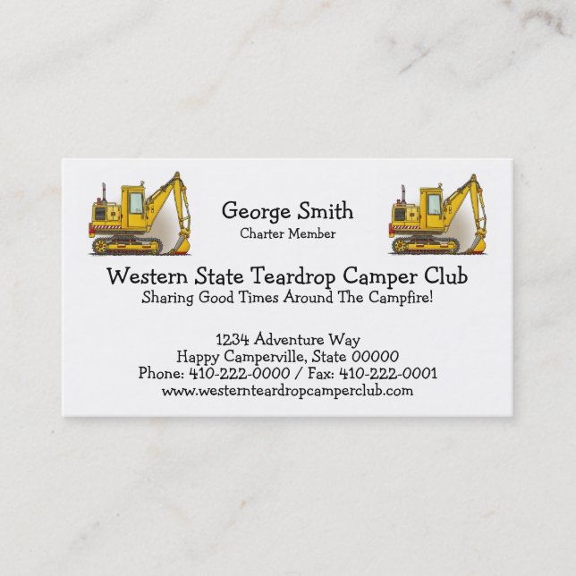 Tarjeta De Visita Pala picadora (Anverso)