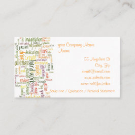 Tarjeta De Visita Palabras de motivación #2