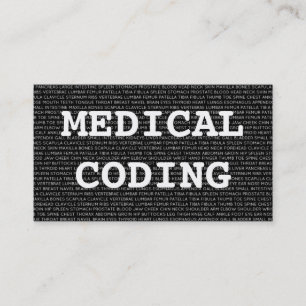 Tarjeta De Visita Palabras médicas de codificación médica