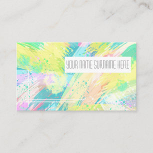 Tarjeta De Visita Pale Pastel Abstract Art Your Name Surname