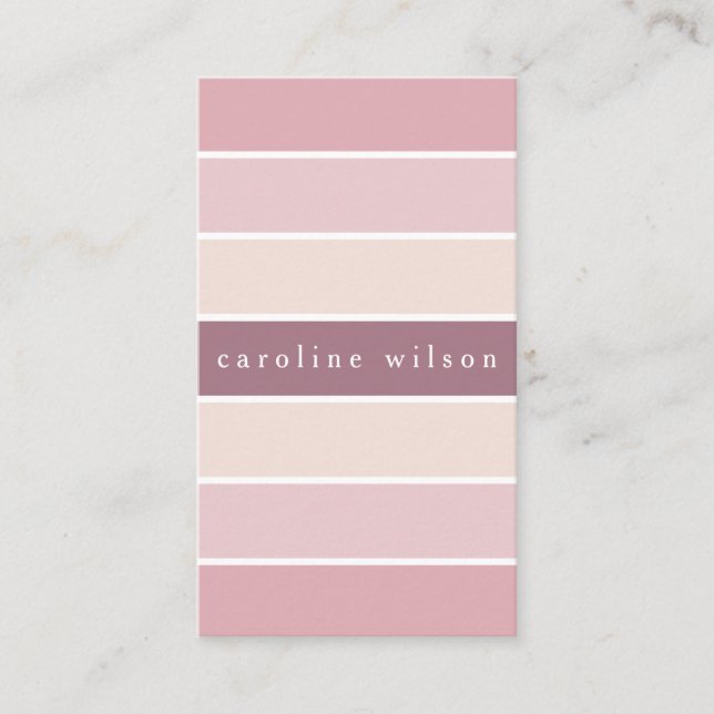 Tarjeta De Visita Pale pink feminine minimalist elegant modern card (Anverso)