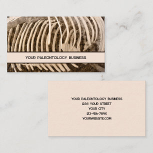 Tarjeta De Visita Paleontología Huesos Esqueleto de Ballena